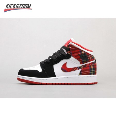 Air Jordan 1 Mid White Plaid 36-40