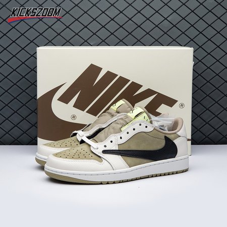 Jordan 1 Retro Low Golf Travis Scott Neutral Olive FZ3124-200 Size 40-47.5