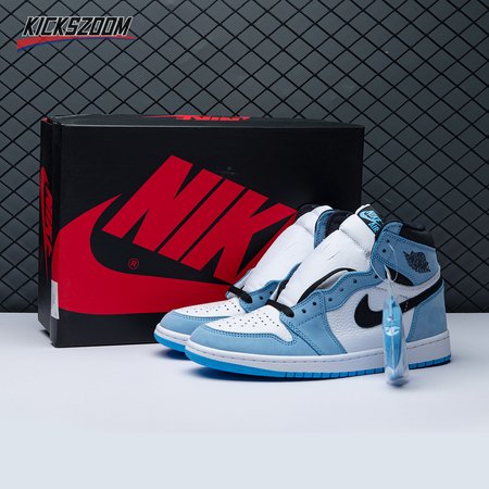 Jordan 1 Retro High White University Blue Black Size 36-47.5