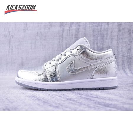 Jordan 1 Low SE Metallic Silver WMNS Unisex Size