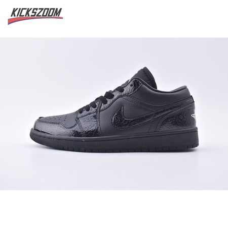 Jordan 1 Low SE Patent Elephant Black HJ7743-010 Unisex Size