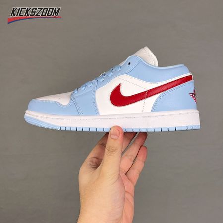 Jordan 1 Low Blue Whisper Dune Red DC0774-164 Unisex Size